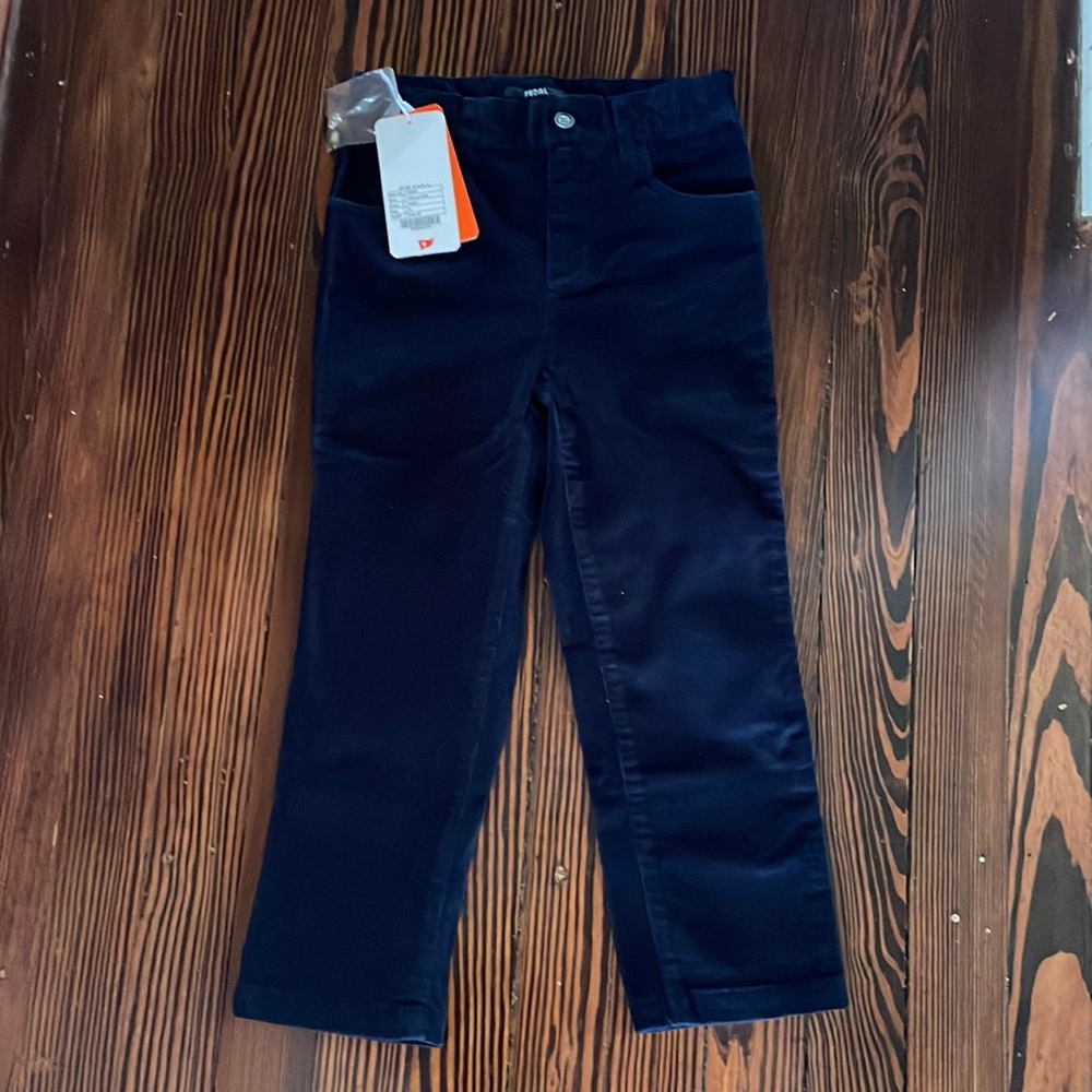 Pedal boys size 5 navy stretch corduroy pants NWT